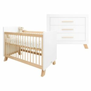 Bopita Babyzimmer Lisa 2-teilig 60 x 120 cm weiß / natur