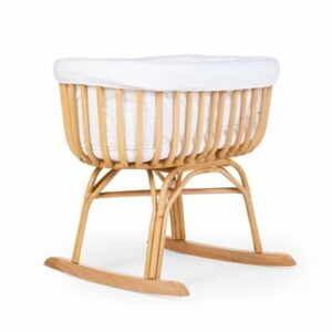 CHILDHOME Wiege Rattan mit Jerseybezug