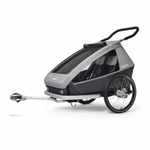 CROOZER Kinderfahrradanhänger Kid Keeke 2 Stone grey