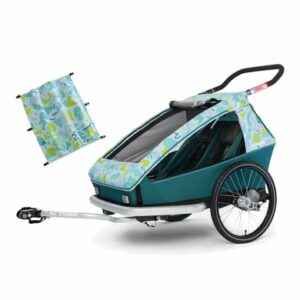 CROOZER Kinderfahrradanhänger Kid Vaaya 2 Colourful Journey inklusive Sonnenschutz