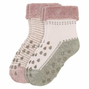 Camano Socken Baby Crawling ABS 2er-Pack pink melange