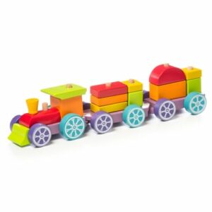 Cubika Toys Holzspielzeug Regenbogen Expresszug LP-3