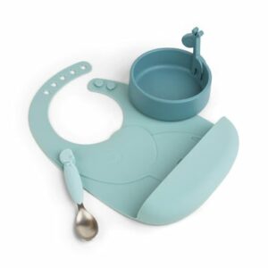 Done by Deer™ Geschirr-Set Peekaboo first meal Deer friends in blau