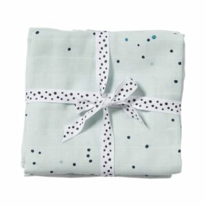 Done by Deer™ Spucktuch 2er-Pack Dreamy dots Blau