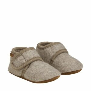 EN FANT Baby Wool Slippers Sand Melange