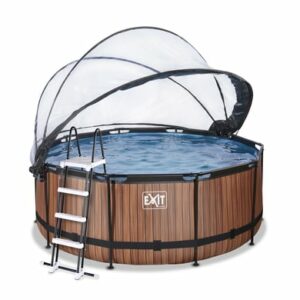 EXIT Wood Pool ø360x122cm mit Abdeckung