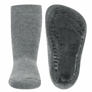 Ewers Stoppersocken SoftStep Uni grau melange