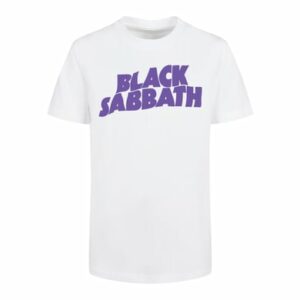 F4NT4STIC Basic Kids Tee Black Sabbath Wavy Logo Black weiß
