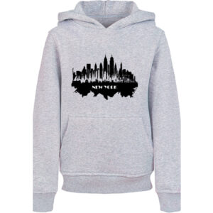 F4NT4STIC Hoodie Cities Collection - New York skyline heather grey