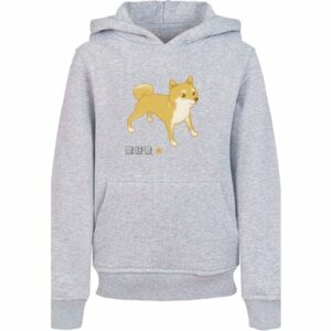 F4NT4STIC Hoodie Shiba Inu Hund heather grey