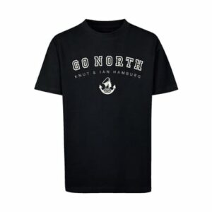 F4NT4STIC T-Shirt Go North Knut & Jan Hamburg schwarz