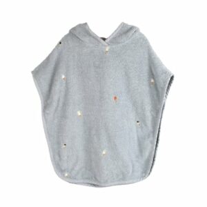 FILIBABBA Badeponcho mit Stickmuster Pearl Blue