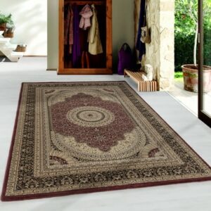 Giancasa Orientteppich Wohnzimmer orientalisch Kurzflorteppich Designteppich 2605 red