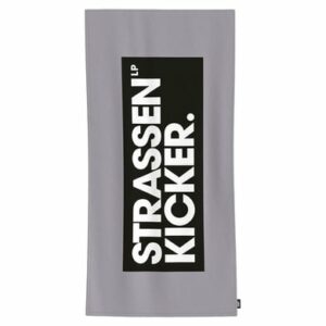 HERDING Velourbadetuch Strassenkicker grau-schwarz 75 x 150 cm