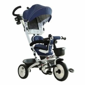 HOMCOM 4-in-1 Kinderdreirad mit Sonnendach blau