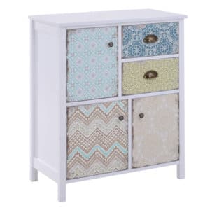 HOMCOM Anrichte im Shabby Chic Look bunt