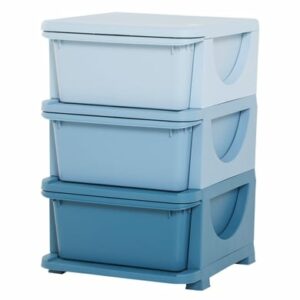 HOMCOM Aufbewahrungsboxen für Spielzeug Blau
