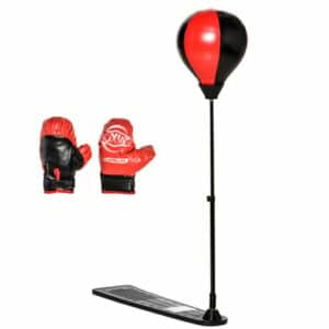 HOMCOM Aufblasbarer Punchingball mit Kinder-Boxhandschuhen bunt