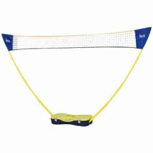 HOMCOM Badmintonnetz mit 4 Schlägern gelb