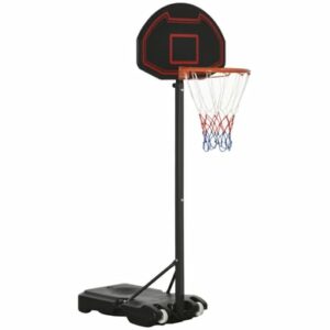 HOMCOM Basketballkorb-Ständer mit Rollen schwarz