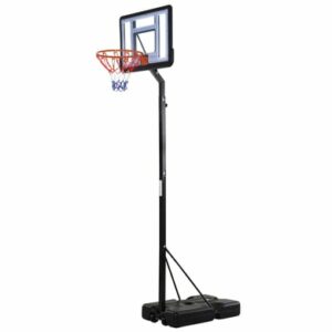 HOMCOM Basketballkorb mit 2 Rädern schwarz
