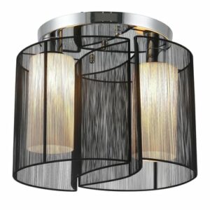 HOMCOM Deckenlampe 2-flammig schwarz