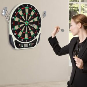 HOMCOM Elektronische Dartboard für bis zu 16 Spielern schwarz