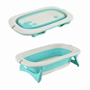 HOMCOM Ergonomische Babybadewanne zum zusammenklappen grün