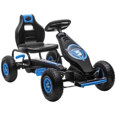 HOMCOM Go Kart mit verstellbarem Schalensitz blau HOMCOM Go Kart mit verstellbarem Schalensitz blau