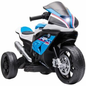 HOMCOM Kinder Elektromotorrad mit 3 Musikmodi blau