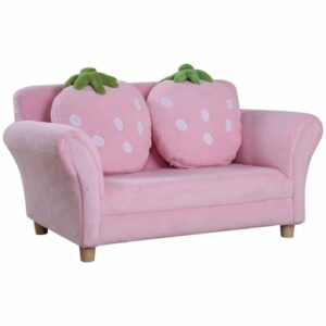 HOMCOM Kinder Erdbeersofa rosa