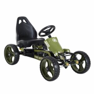 HOMCOM Kinder Go Kart mit Handbremse grün