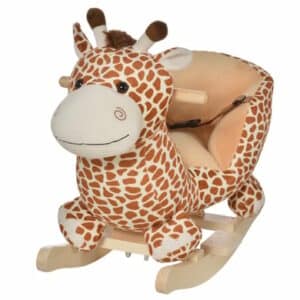 HOMCOM Kinder Schaukeltier als Giraffe gelb