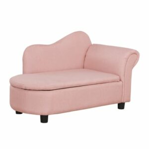 HOMCOM Kindersofa mit Armlehne rosa