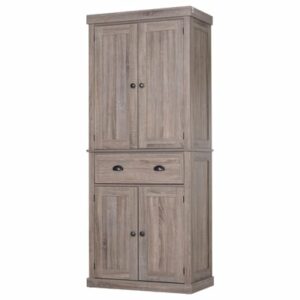 HOMCOM Kolonialschrank mit Schublade braun