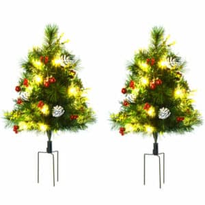 HOMCOM Künstlicher Weihnachtsbaum als 2er Set grün