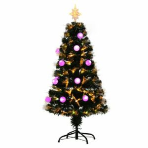 HOMCOM Künstlicher Weihnachtsbaum mit LED Beleuchtung grün