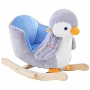 HOMCOM Schaukelpinguin grau