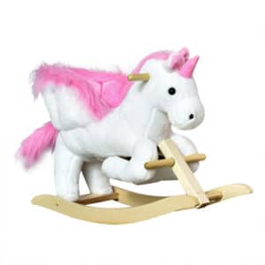 HOMCOM Schaukeltier mit Einhorndesign bunt