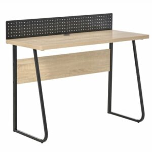 HOMCOM Schreibtisch mit praktischer Stecktafel naturholz
