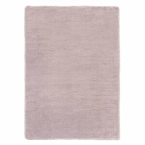 HOMCOM Teppich aus weichem Hochflor geeignet für Fußbodenheizung 170 cm lang altrosa