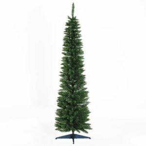 HOMCOM Weihnachtsbaum mit Kunststoffständer grün