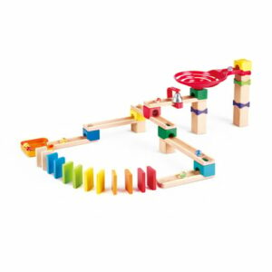 Hape Zweispurige Murmelbahn mit Domino