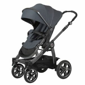 Hartan Kinderwagen Racer GTX mit Handbremse Casual Collection bluestone (908) Gestellfarbe platin