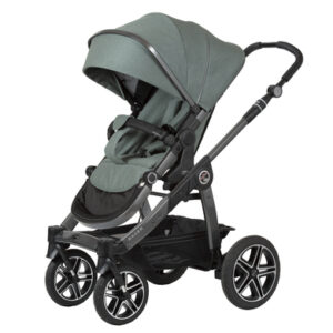 Hartan Kinderwagen Racer GTX mit Handbremse Casual Collection bunny dots (900) Gestellfarbe platin