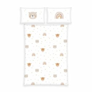 babybest® Flanell-Bettwäsche Little Friends 100 x 135cm