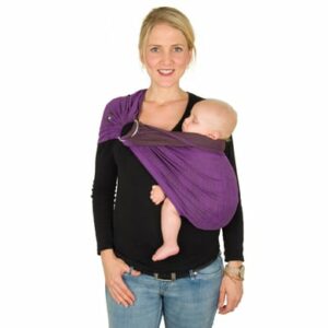 Hoppediz Babytragetuch Ring-Sling (kbA) New York mocca-viola