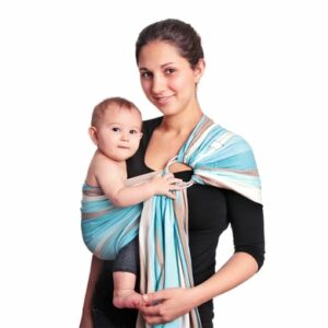 Hoppediz Babytragetuch gewebter Ring-Sling Brest