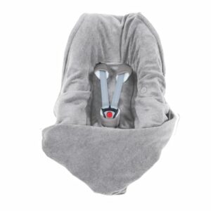 Hoppediz Einschlagdecke Fleece Babydecke stone