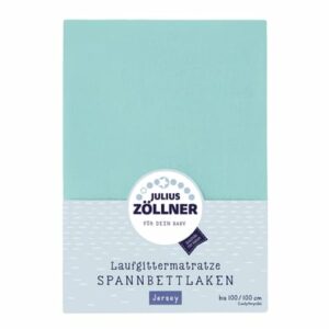 JULIUS ZÖLLNER Spannbettlaken für Laufgittermatratzen mint 100 x100 cm